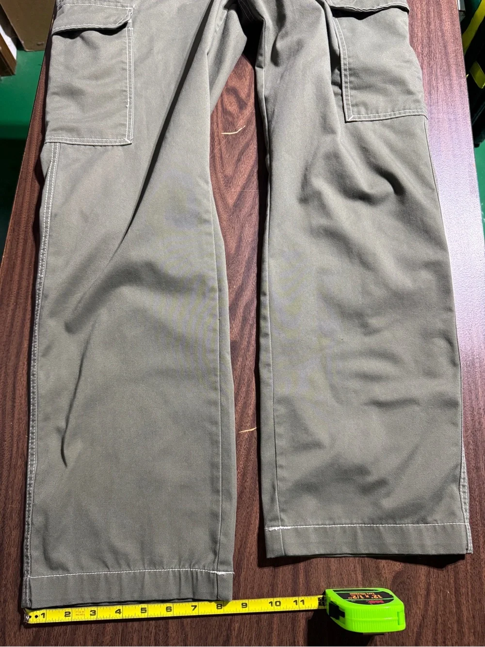 True Religion Olive Green Cargo Pants 30 Cotton Twill Regular Fit Button Zip